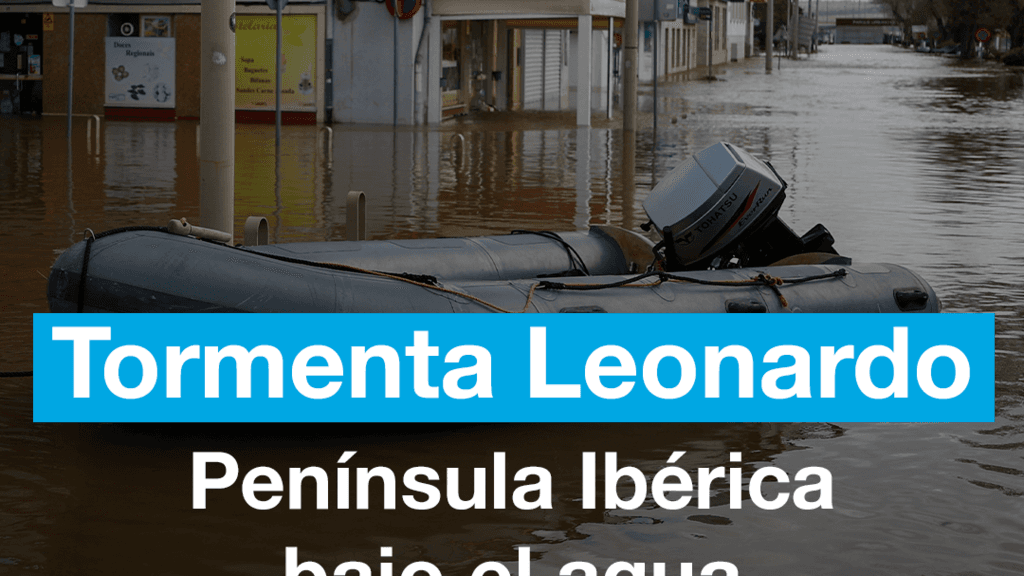 La Península Ibérica está bajo el agua por la tormenta Leonardo