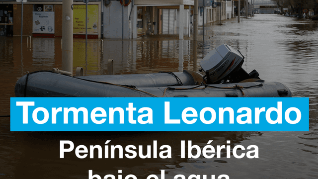 La Península Ibérica está bajo el agua por la tormenta Leonardo