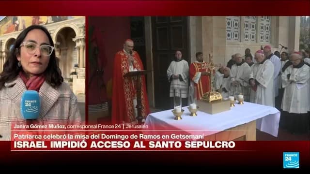 La Policía israelí impide al Patriarca Latino de Jerusalén dar la misa de Ramos en el Santo Sepulcro