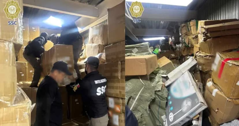 La SSC-CdMx realiza megadecomiso de mercancía robada en la Alcaldía Miguel Hidalgo