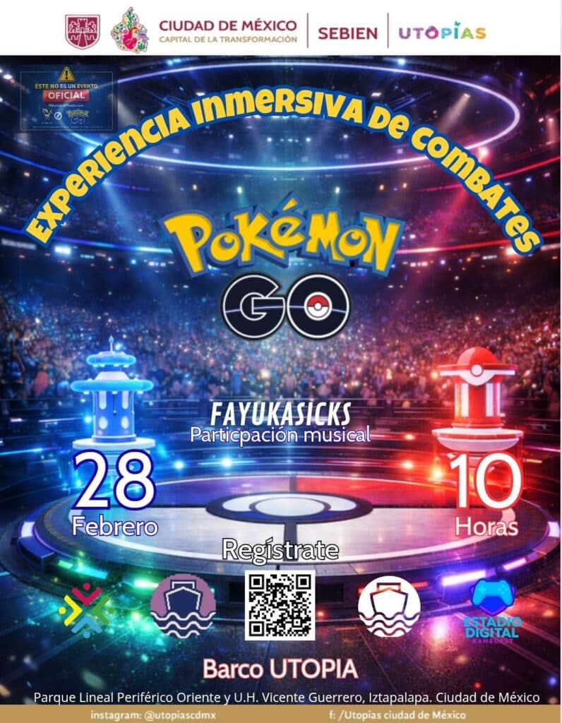 Lánzate a la experiencia inmersiva de Pokémon en CDMX: habrá combates, entrenamiento y música