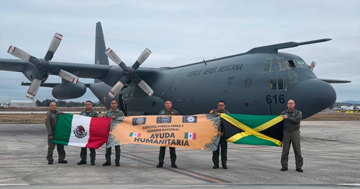 México envía 38 toneladas de ayuda humanitaria a Jamaica tras paso de "Melissa"