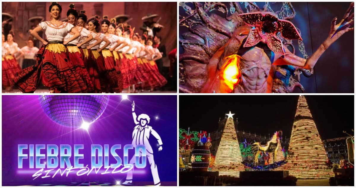 Navidades en México, música disco, un Demogorgon, circo y luces este fin en la CdMx