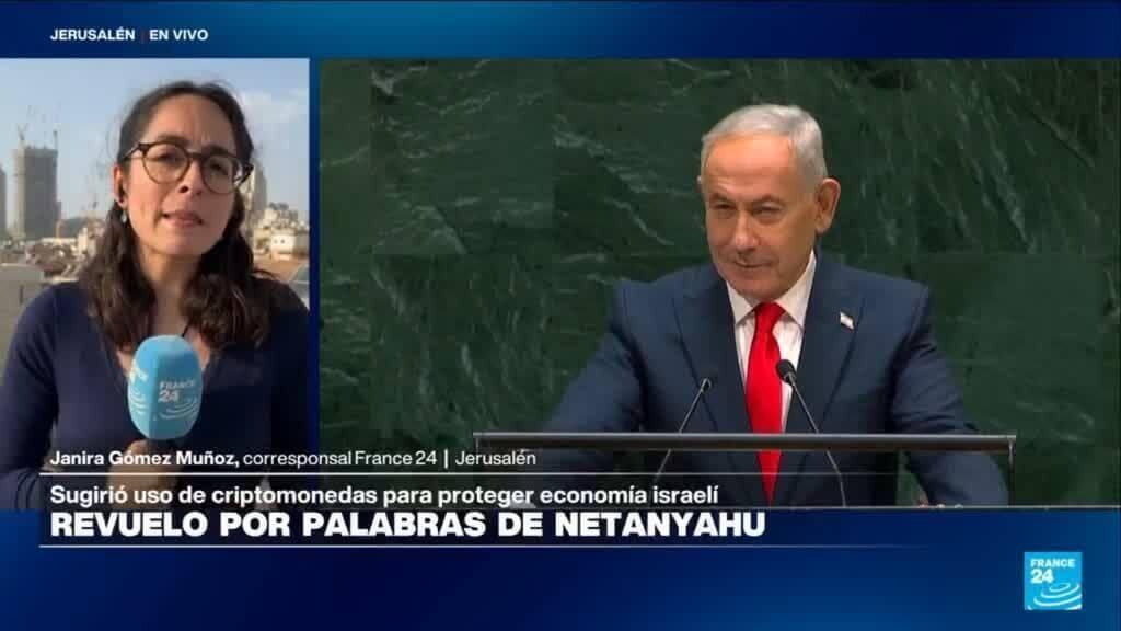 El primer ministro Benjamin Netanyahu durante un mitin político en Jerusalén.