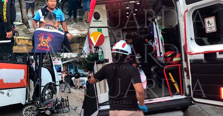 ¡Niño y su padre lesionados por un urbanero en la colonia Divina Providencia de Coatzacoalcos!