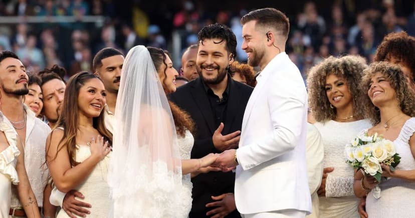 No fue parte del show: la boda en el Super Bowl con Bad Bunny fue real y él firmó como testigo