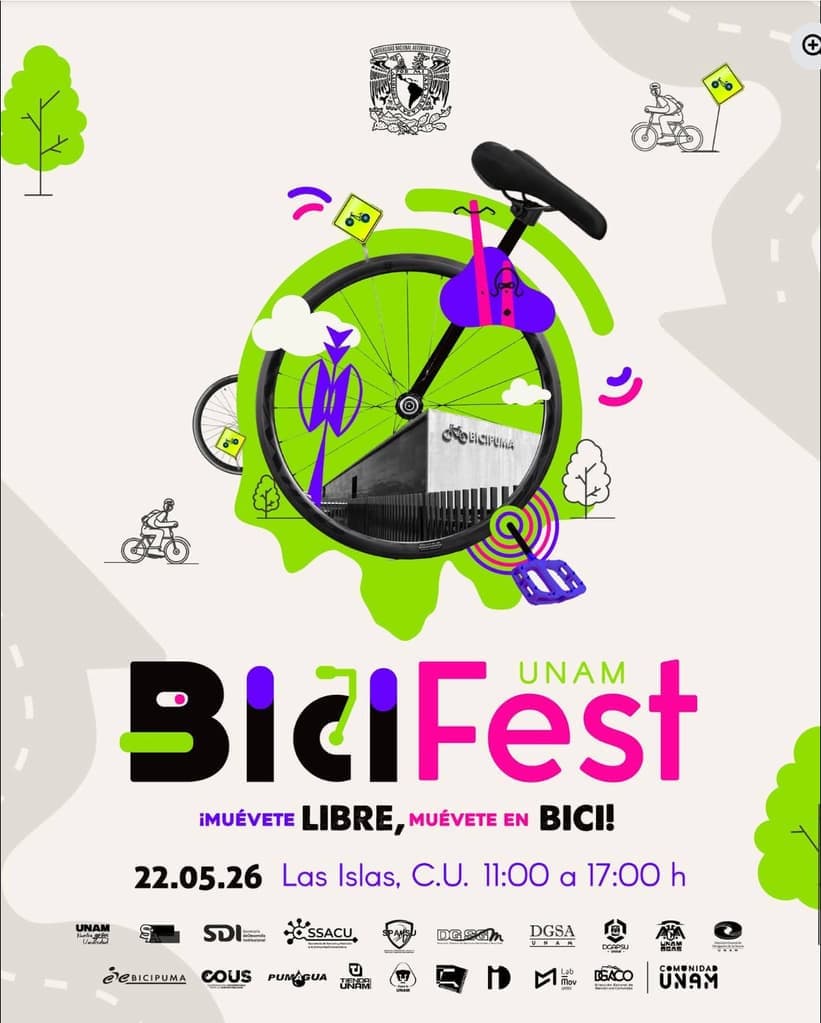 Pedalea y lánzate al BiciFest en la UNAM, ¡es gratis!