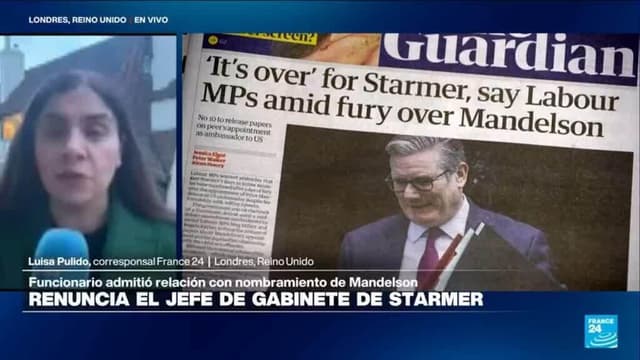 Reino Unido: renuncia el jefe de gabinete de Starmer por controversia ligada a Epstein