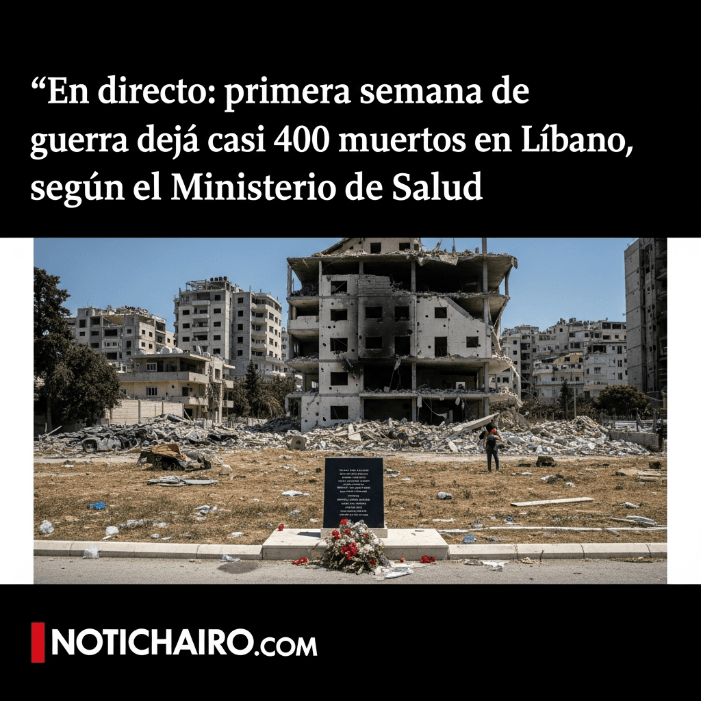 🔴 En directo: primera semana de guerra deja casi 400 muertos en Líbano, según el ministerio de Salud