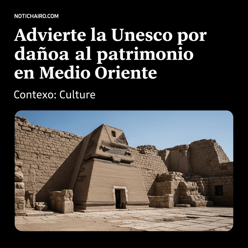 Advierte la Unesco por daños al patrimonio en Medio Oriente