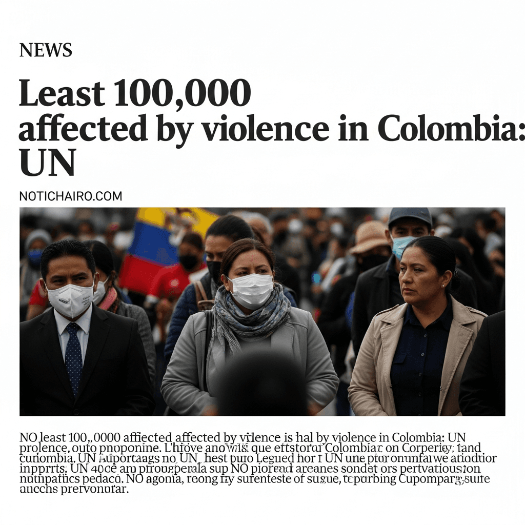 Al menos 100 mil afectados por la violencia en Colombia: ONU