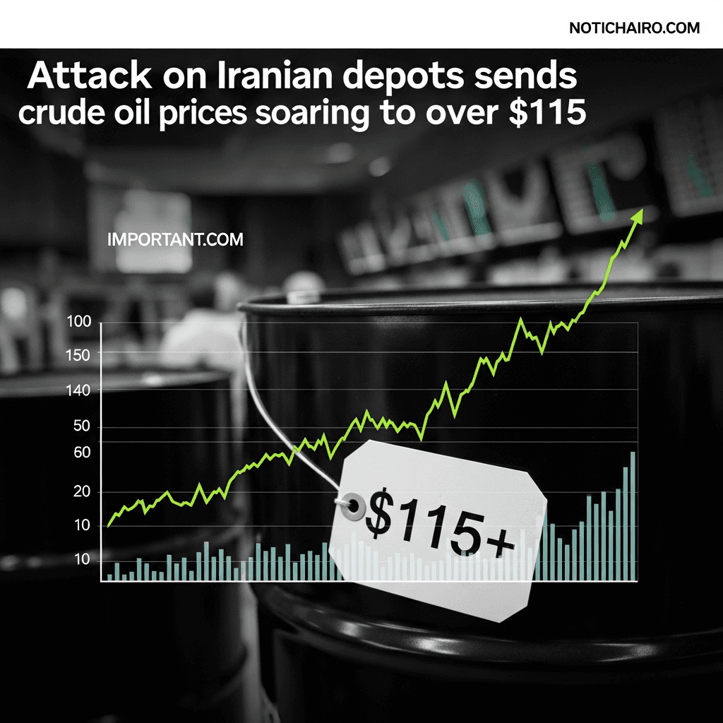 Ataque a depósitos iraníes dispara precio del crudo a más de 115 dólares