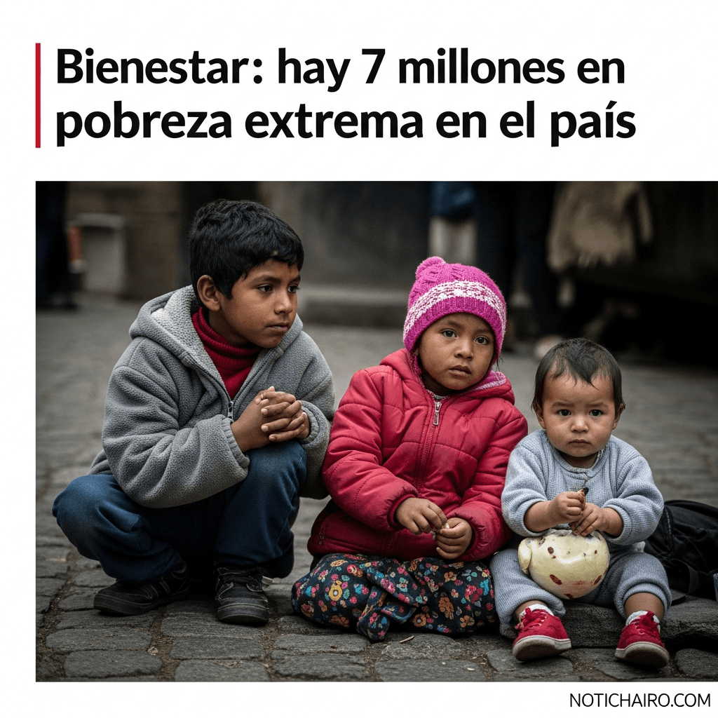 Bienestar: hay 7 millones en pobreza extrema en el país
