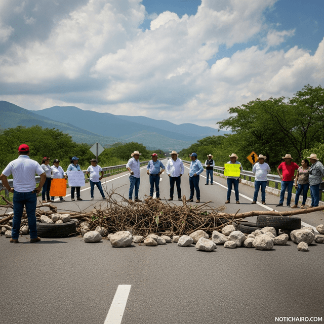 Bloquean carreteras en Guerrero; demandan frenar avance de autodefensas