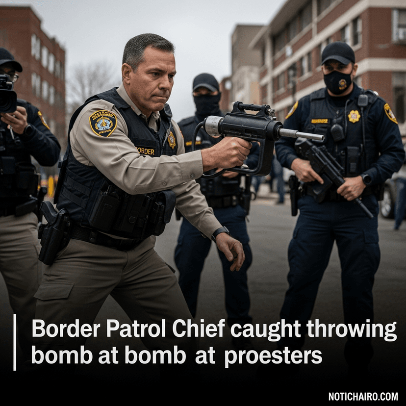 Captan al jefe de la Patrulla Fronteriza al arrojar bomba de gas a manifestantes