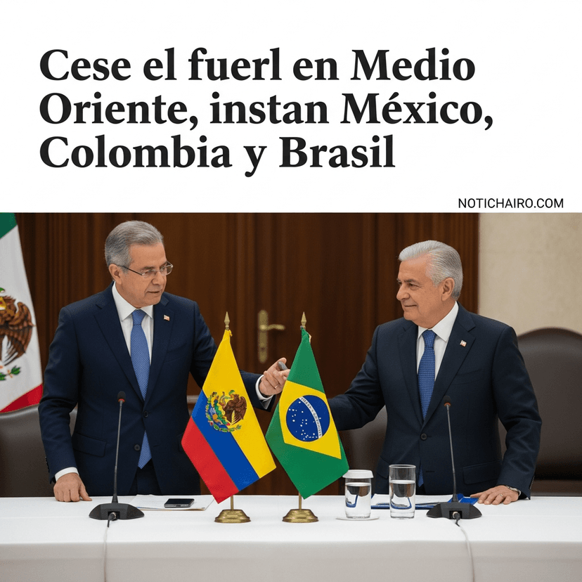 Cese el fuego en Medio Oriente, instan México, Colombia y Brasil
