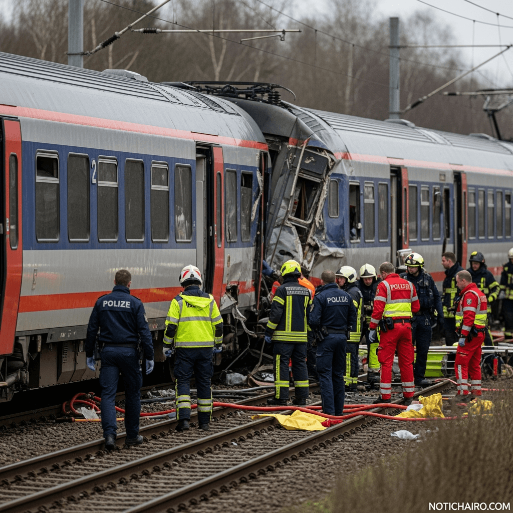 Choque de trenes en Dinamarca deja 17 heridos, cuatro en estado crítico