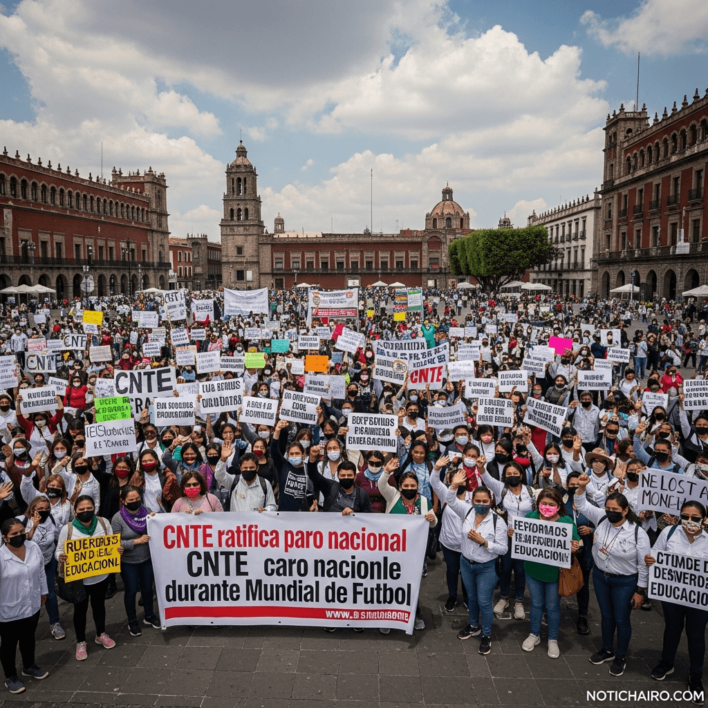 CNTE ratifica paro nacional durante Mundial de Futbol