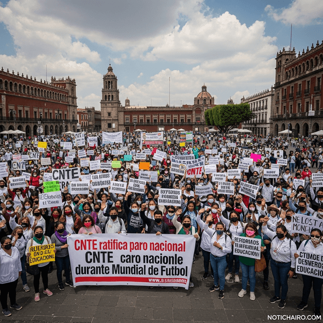 CNTE ratifica paro nacional durante Mundial de Futbol