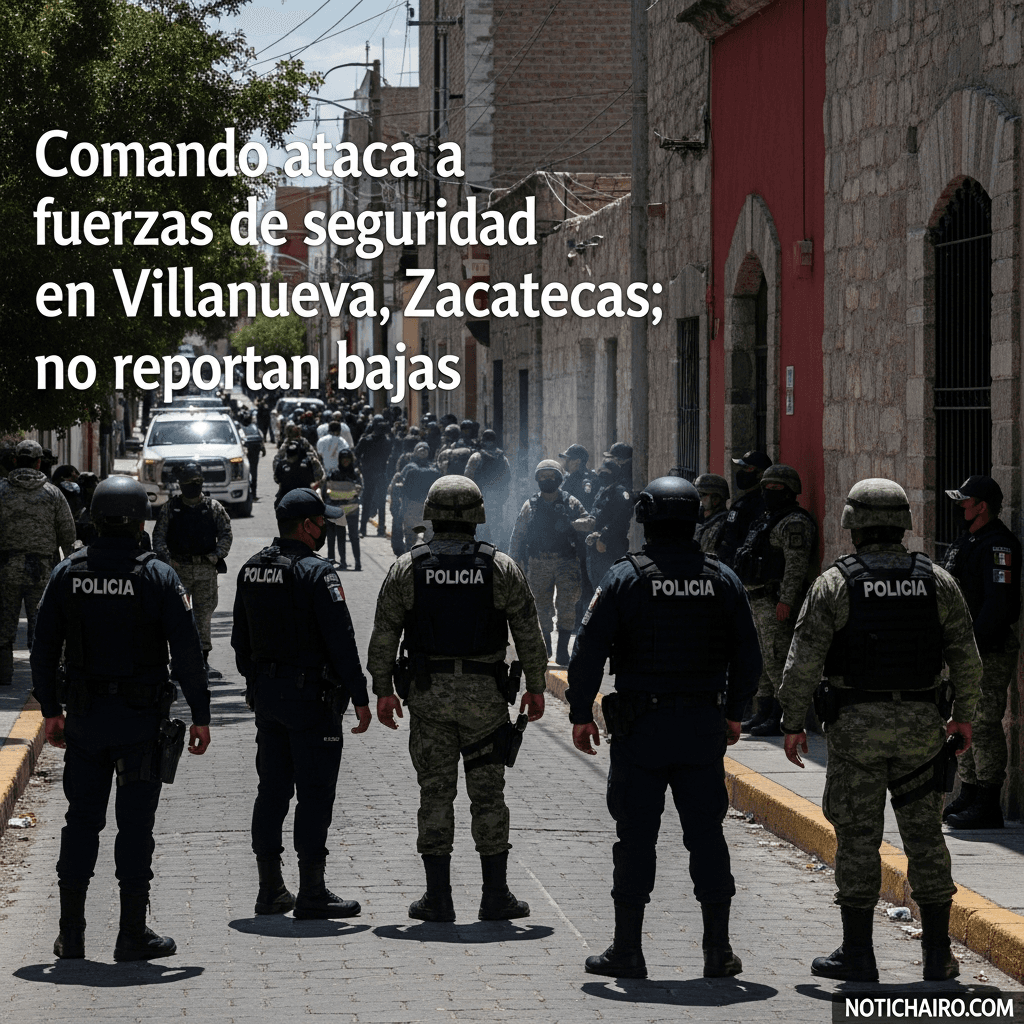 Comando ataca a fuerzas de seguridad en Villanueva, Zacatecas; no reportan bajas