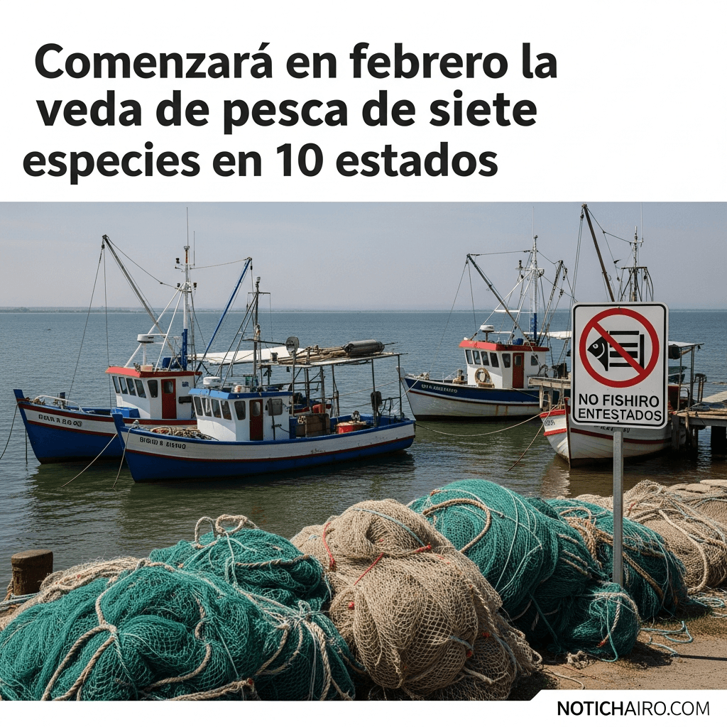 Comenzará en febrero la veda de pesca de siete especies en 10 estados