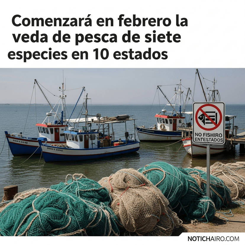 Comenzará en febrero la veda de pesca de siete especies en 10 estados