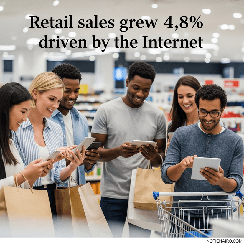 Crecieron ventas al menudeo 4.8% impulsadas por Internet