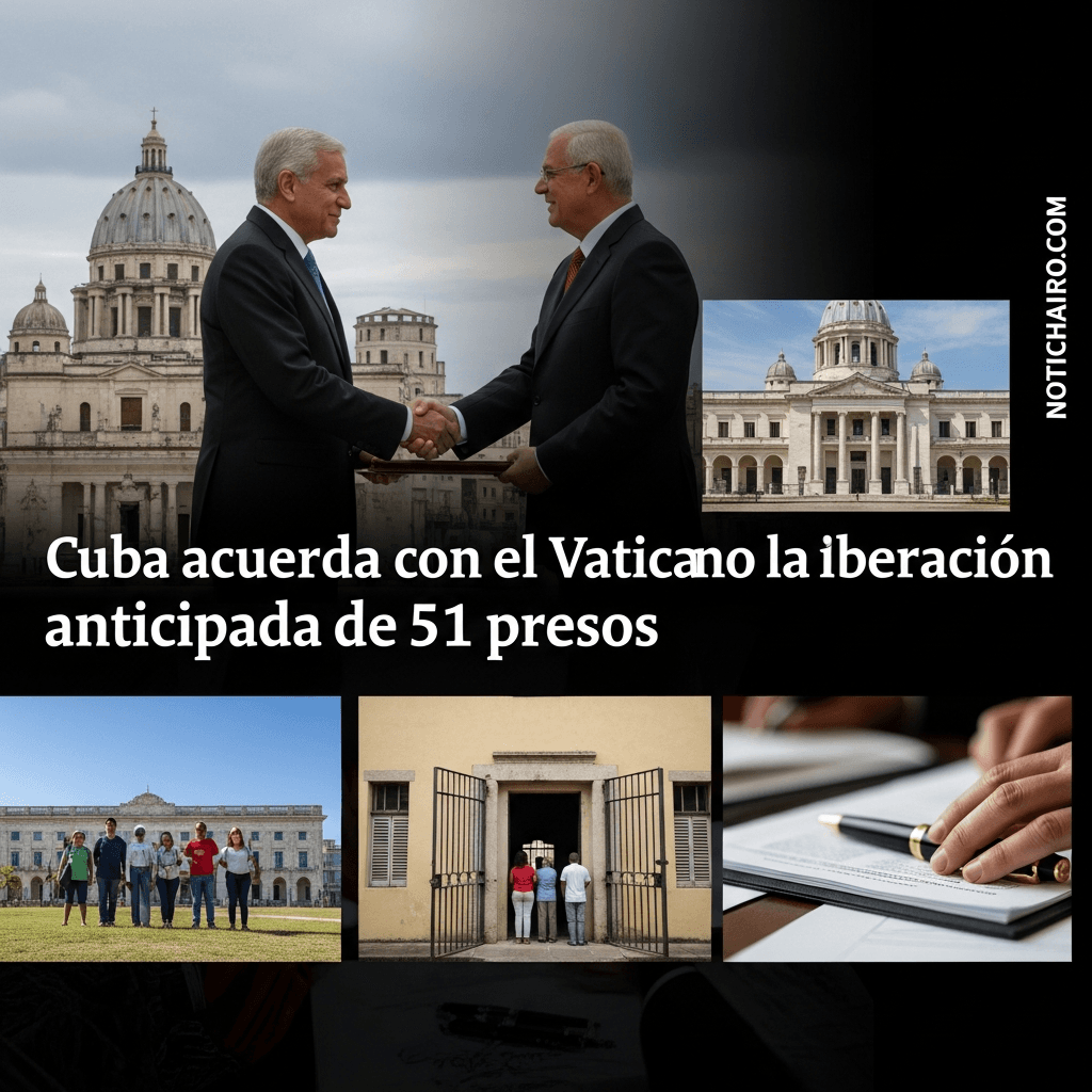 Cuba acuerda con el Vaticano la liberación anticipada de 51 presos