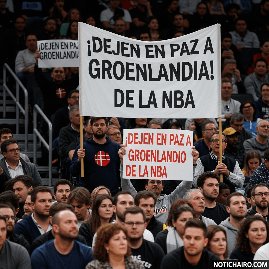 ¡Dejen en paz a Groenlandia!, gritan en un partido de la NBA