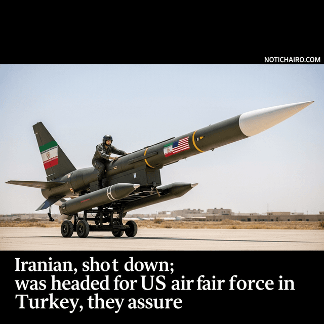 Derriban misil iraní; iba contra fuerza aérea de EU en Turquía, aseguran