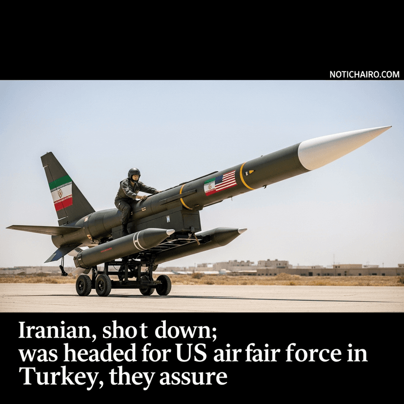 Derriban misil iraní; iba contra fuerza aérea de EU en Turquía, aseguran