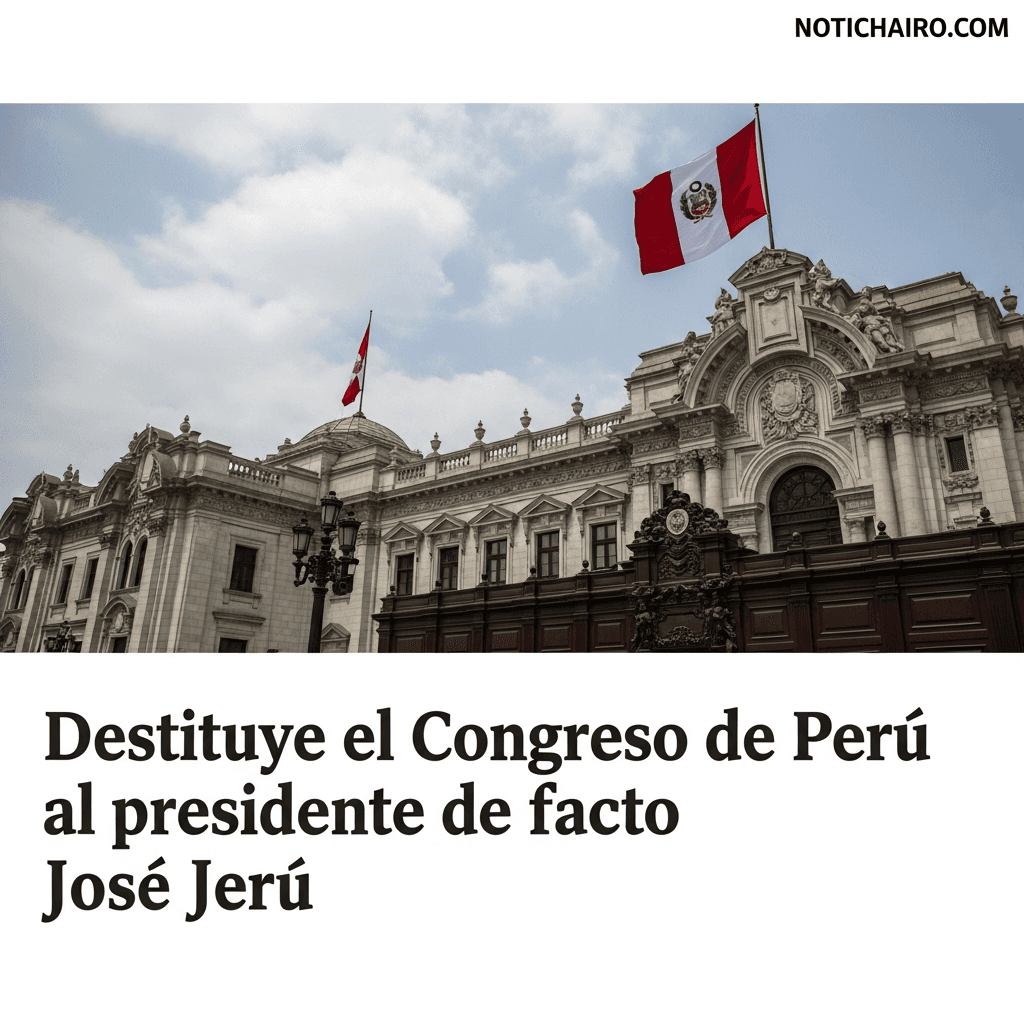 Destituye el Congreso de Perú al presidente de facto José Jerí