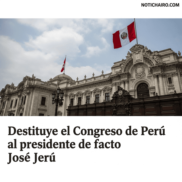 Destituye el Congreso de Perú al presidente de facto José Jerí