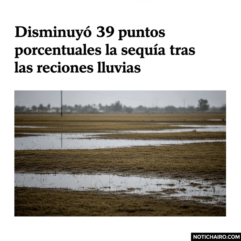 Disminuyó 39 puntos porcentuales la sequía tras las recientes lluvias
