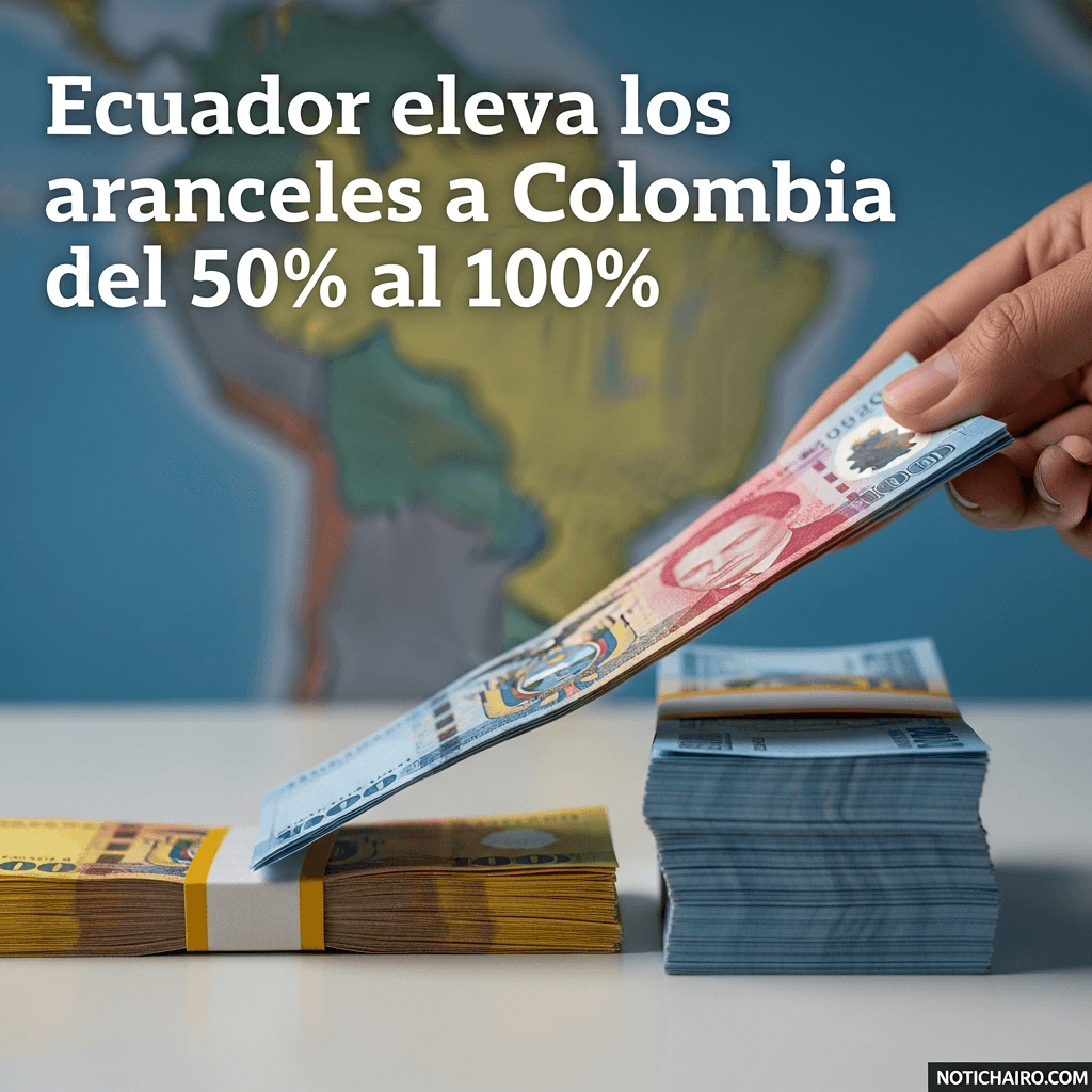 Ecuador eleva los aranceles a Colombia del 50% al 100%