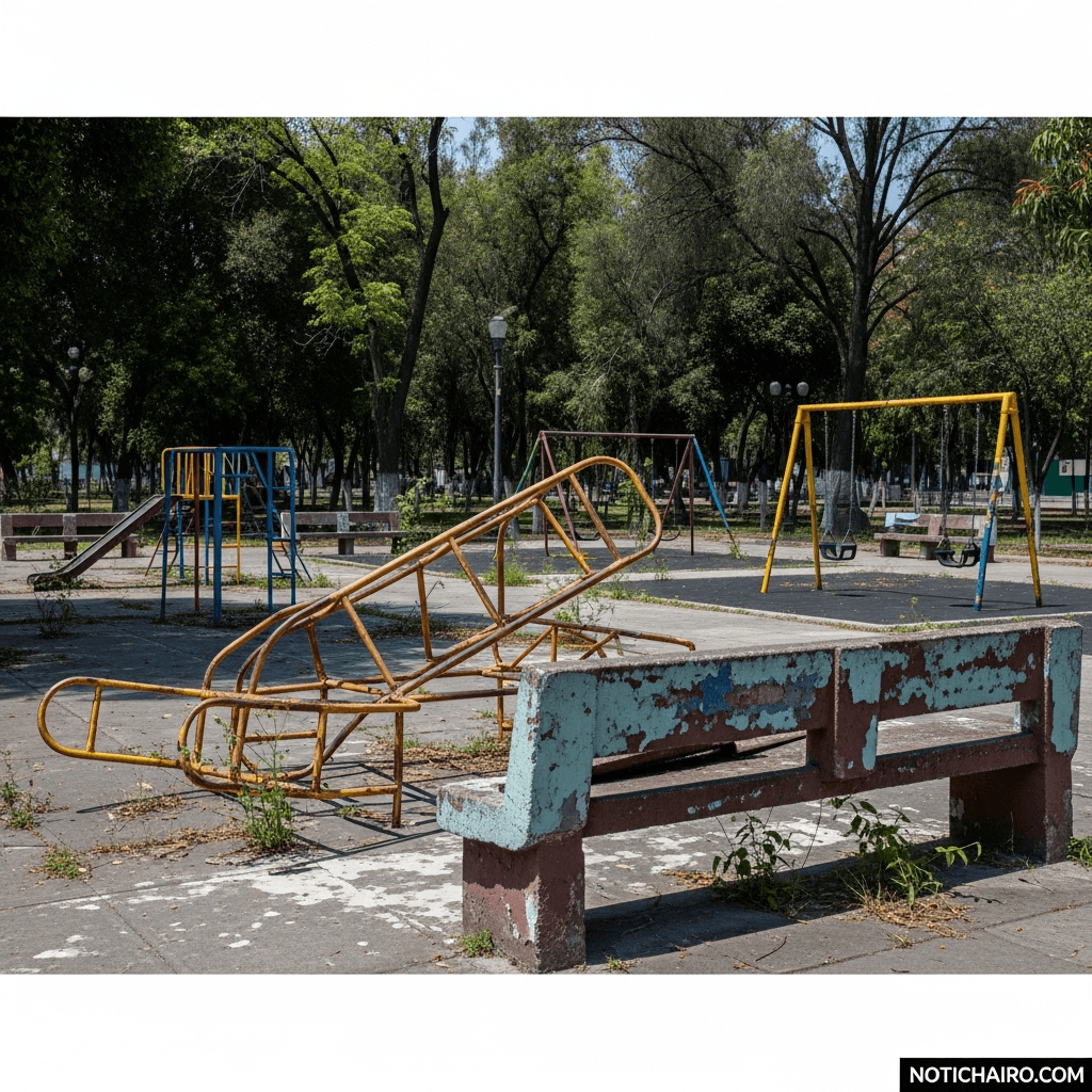 El Parque Lira quedó en el abandono; “con Tabe, nada de mantenimiento”