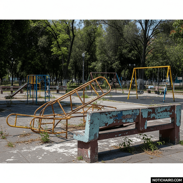 El Parque Lira quedó en el abandono; “con Tabe, nada de mantenimiento”