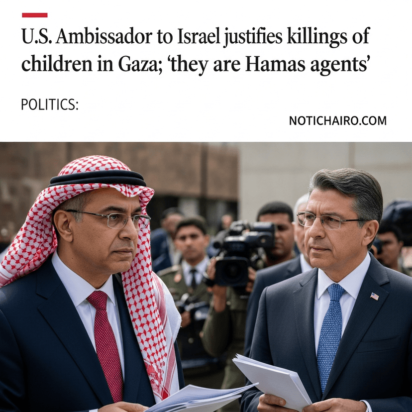 Embajador de EU en Israel justifica asesinatos de niños en Gaza; “son agentes de Hamas”