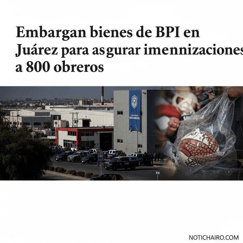 Embargan bienes de BPI en Juárez para asegurar indemnizaciones a 800 obreros