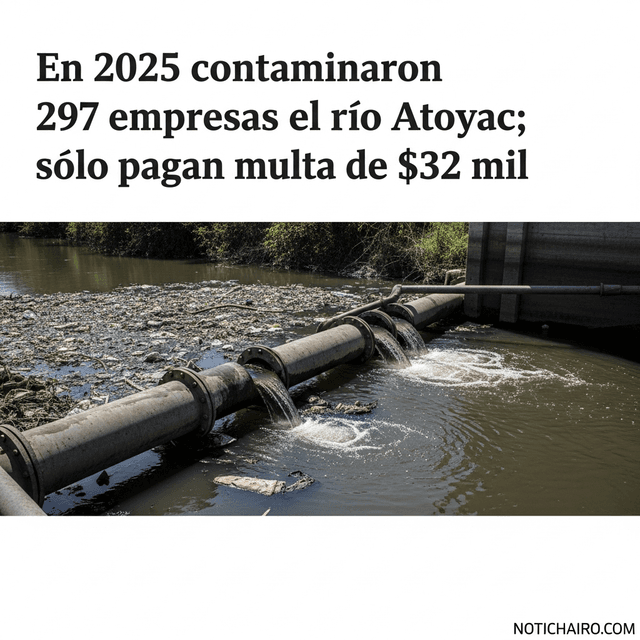 En 2025 contaminaron 297 empresas el río Atoyac; sólo pagan multa de $32 mil