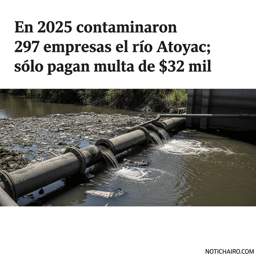 En 2025 contaminaron 297 empresas el río Atoyac; sólo pagan multa de $32 mil