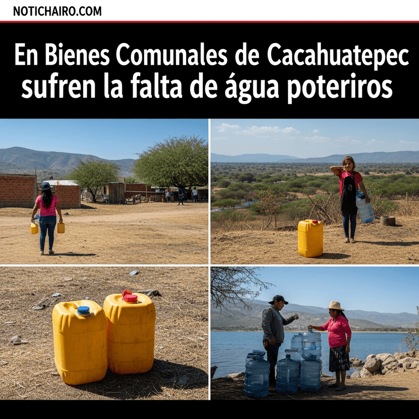 En Bienes Comunales de Cacahuatepec sufren la falta de agua potable