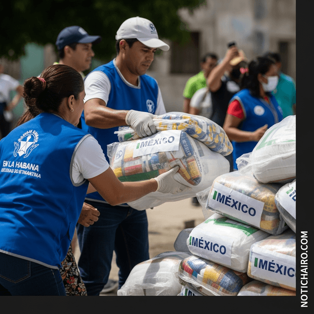 En La Habana, toneladas de ayuda humanitaria enviadas por México