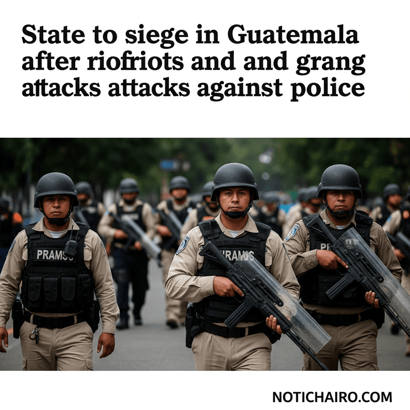 Estado de sitio en Guatemala tras motines en cárceles y ataques de pandillas contra policías