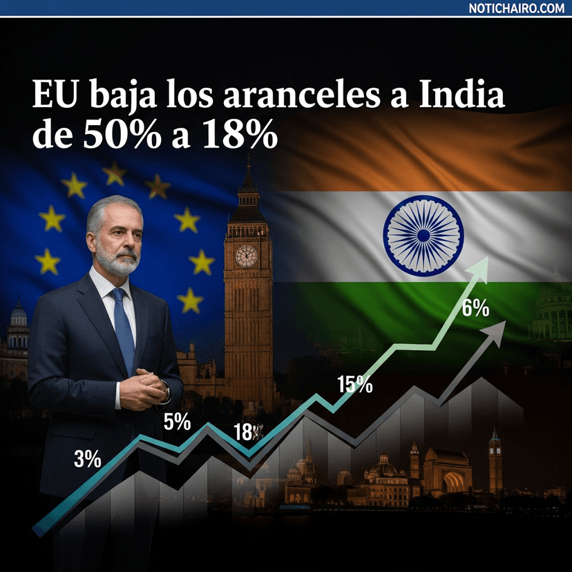 EU baja los aranceles a India de 50% a 18%