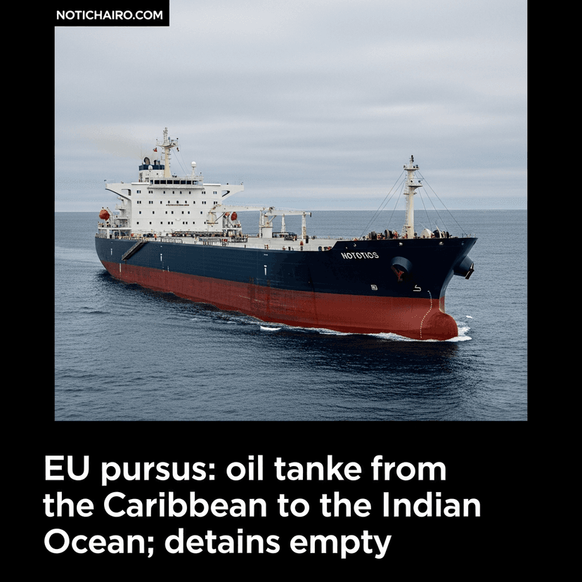 EU persigue petrolero desde el Caribe hasta el océano Índico; lo retiene vacío