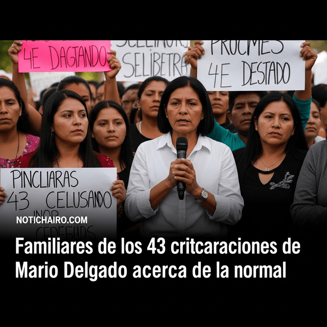Familiares de los 43 critican declaraciones de Mario Delgado acerca de la normal
