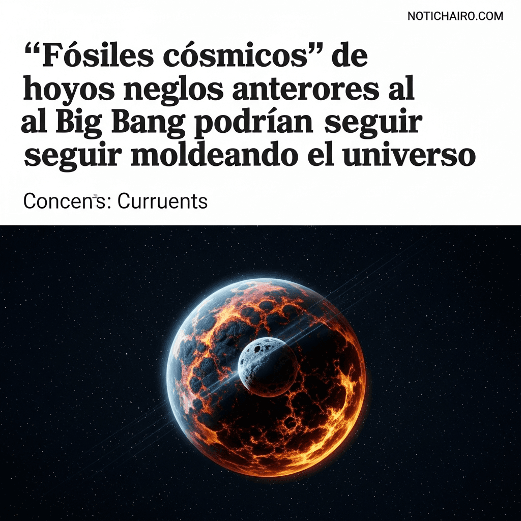 “Fósiles cósmicos” de hoyos negros anteriores al Big Bang podrían seguir moldeando el universo