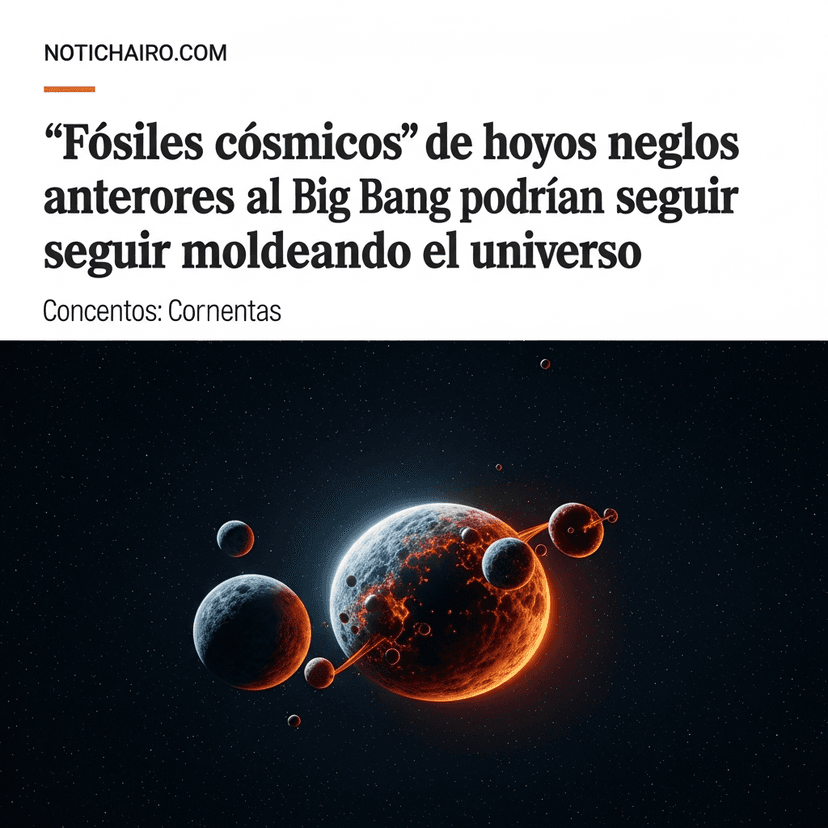“Fósiles cósmicos” de hoyos negros anteriores al Big Bang podrían seguir moldeando el universo
