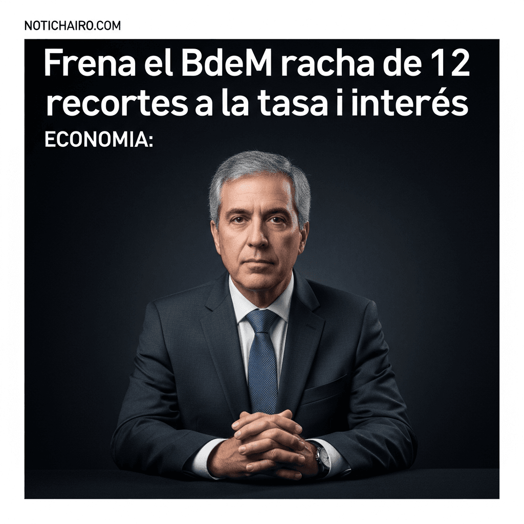 Frena el BdeM racha de 12 recortes a la tasa de interés